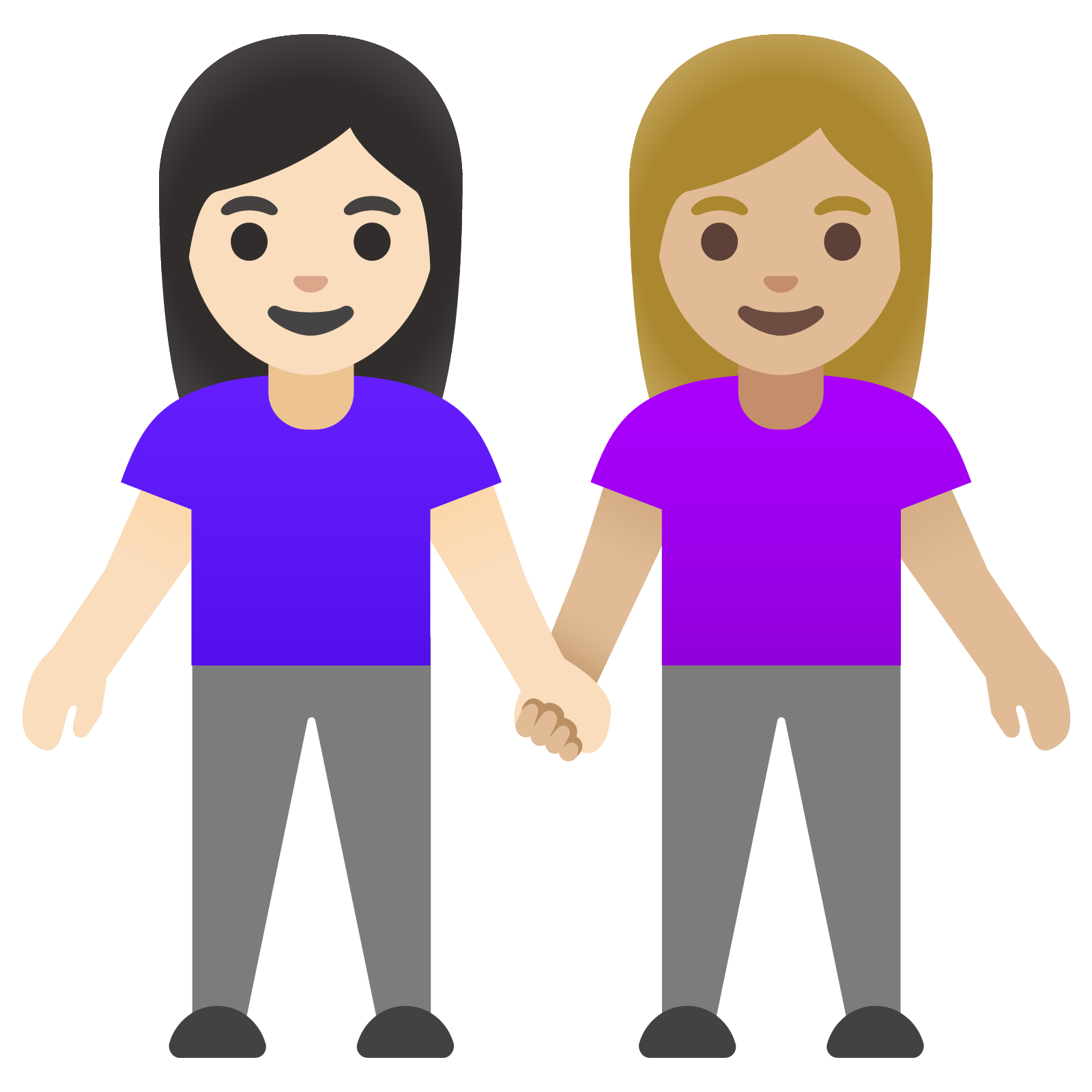 women holding hands light skin tone medium light skin tone svgrepo com